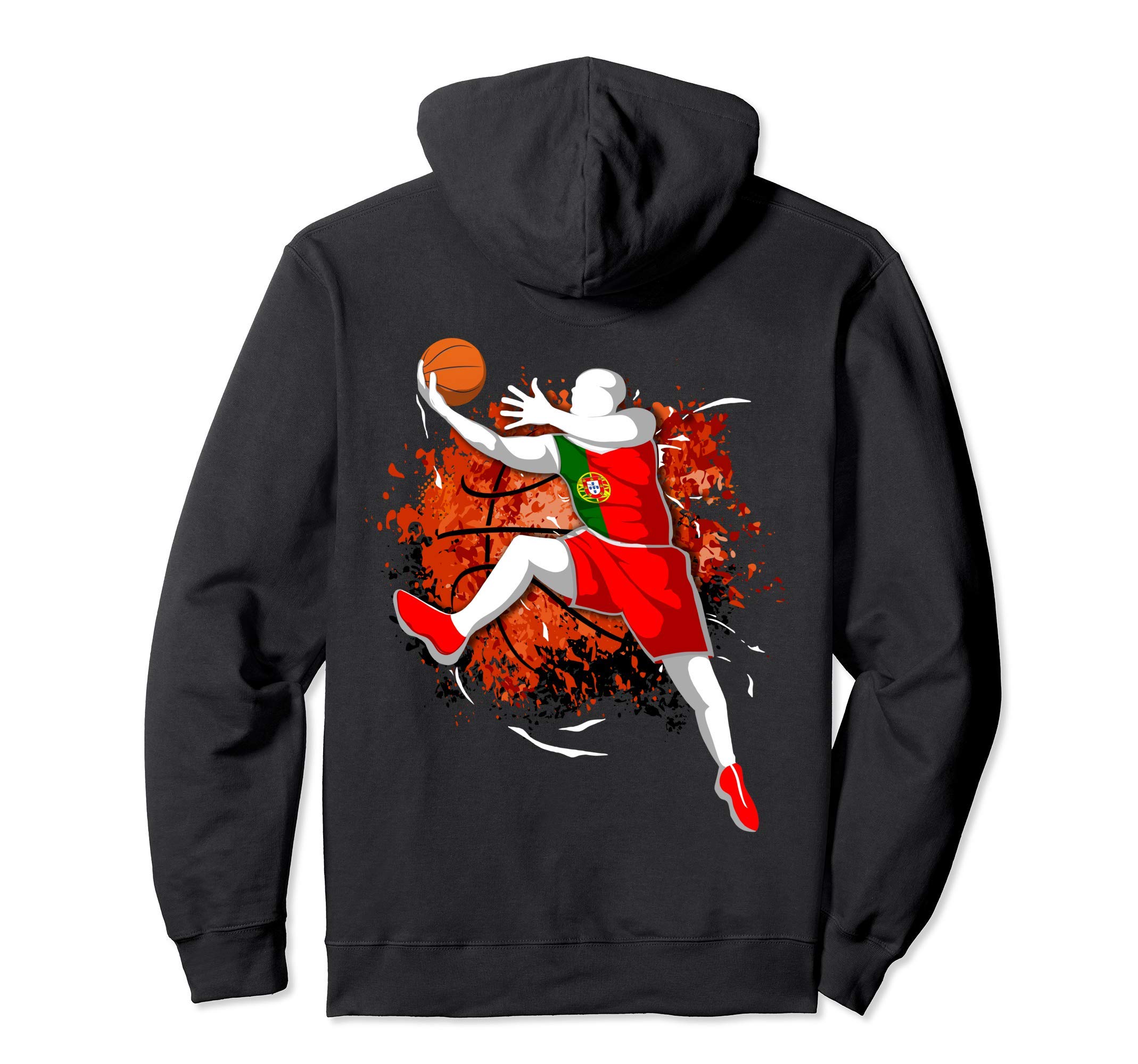 Proud Portugal Basketball Lovers Portuguese National Flag Pullover Hoodie