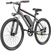 VOLTVOGUE 1000W Peak Electric Bike for Adults,up 45 Miles Removable Battery Ebike, 26" Electric E Bike with 3-Speed,Adult Electric Bicycles for Commute Beach Snow Womens/Man All Terrain