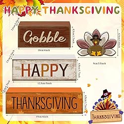 Lineshading 4 Pcs Fall Decorations for Home