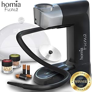 homia Smoking Gun Wood Smoke Infuser - Extended Kit, 14 PCS, Portable Electric Smoker Machine with Accessories and Wood Chips - Cold Smoke for Food and Drinks