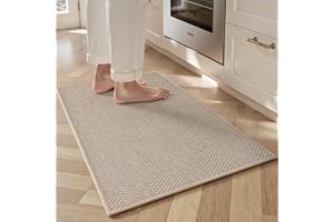 PADOOR Kitchen Rugs-Non Slip Washable Kitchen Mats for Floor-Absorbent and Easy to Clean Rugs for Kitchen in Front of Sink, L