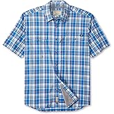 Field & Stream Men's Line Burner Short Sleeve Fishing Shirt, Sunkissed Plaid