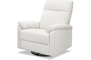 DaVinci Suzy Glider Recliner Nursery Chair - Versatile Glider Rocking Chair for Nursery and Living Room - GREENGUARD Gold, FSC & Certi-PUR US Certified - 360° Swivel Rocker Recliner - Fog Chatham