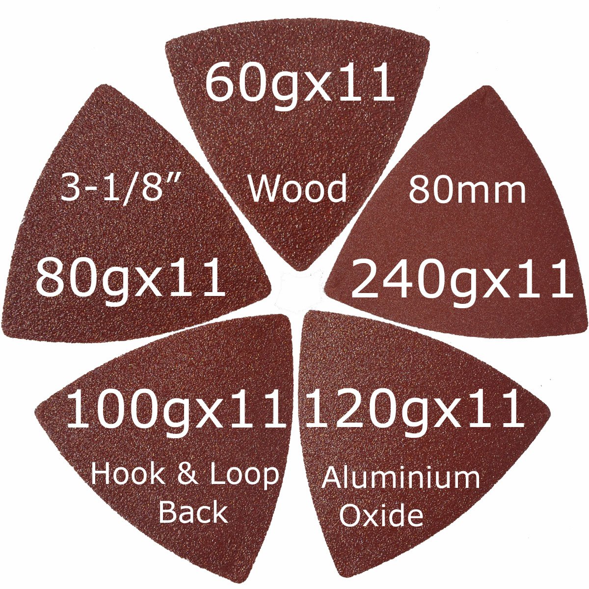 XXGO 51Pcs Finger Oscillating Multi Tool Sanding Pads Kits XG3051