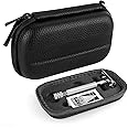 Linkidea Hard Travel Case Compatible with Vikings, Merkur, Shaving Revolution Double Edge Safety Razor, Storage Box Organizer for Safety Razor & Shaving Attachments (Lychee Vegan Leather)