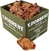 T. Forrest British Dried Whole Pig Ears for Dogs (25 Pack) - 100% Natural