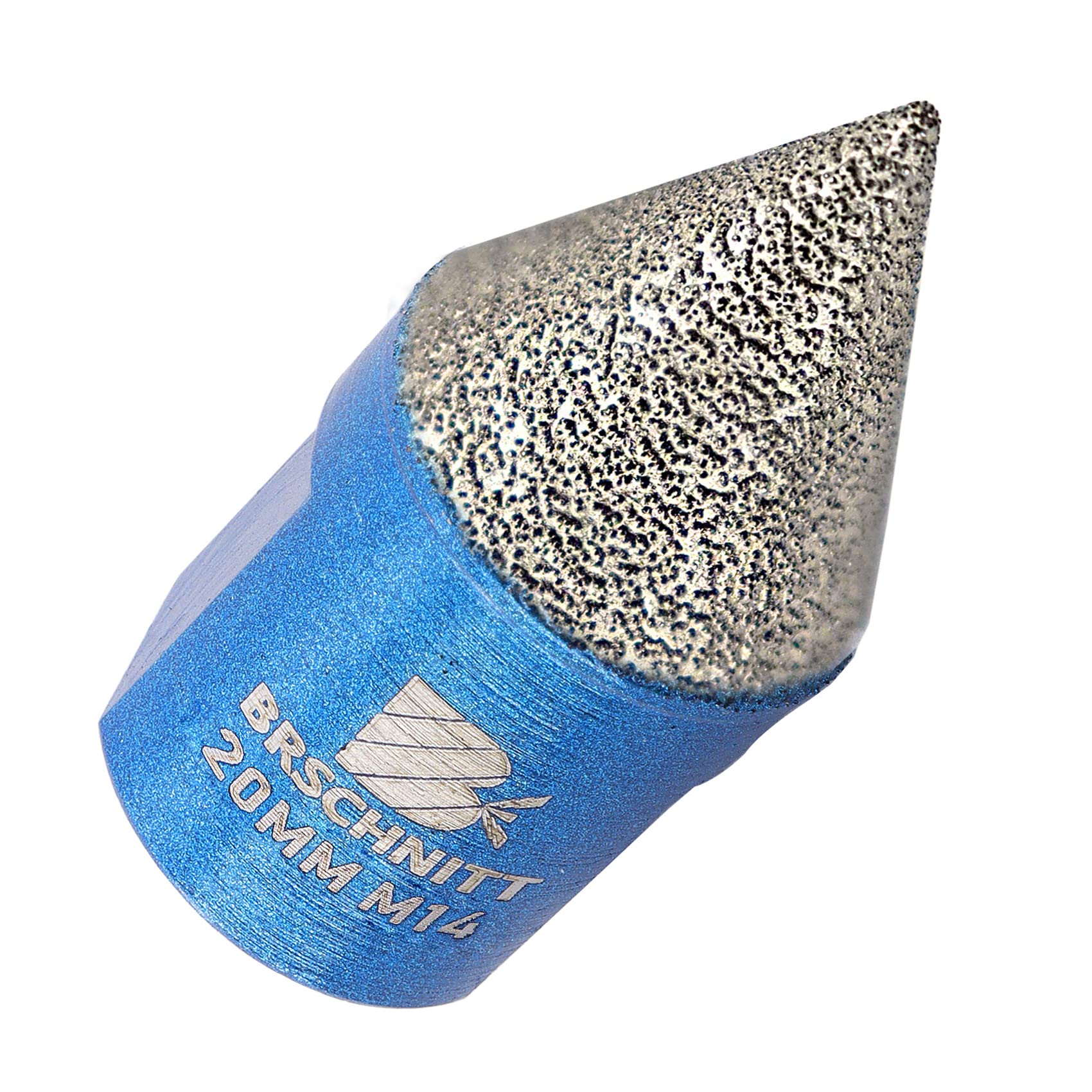 Diamond Beveling Chamfer Bit,BRSCHNITT 20mm Diamond Finger Milling Bits with M14 thread for enlarging, polishing and bevelling the exsit holes