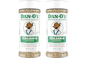 Dan-O's Italian-O Seasoning, 1.7 oz Bottle, 2 Pack, Italian Seasoning for Pasta, Pizza, Salad, Veggies and More, Sugar Free, Zero Calorie, Use this Spice Blend to Craft Meatballs or Pasta Sauce