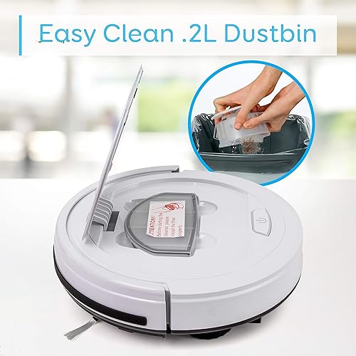 SereneLife Pure Clean Robot Vacuum – Upgraded 90-Min Runtime, HEPA Filter, Low-Profile For Under Furniture