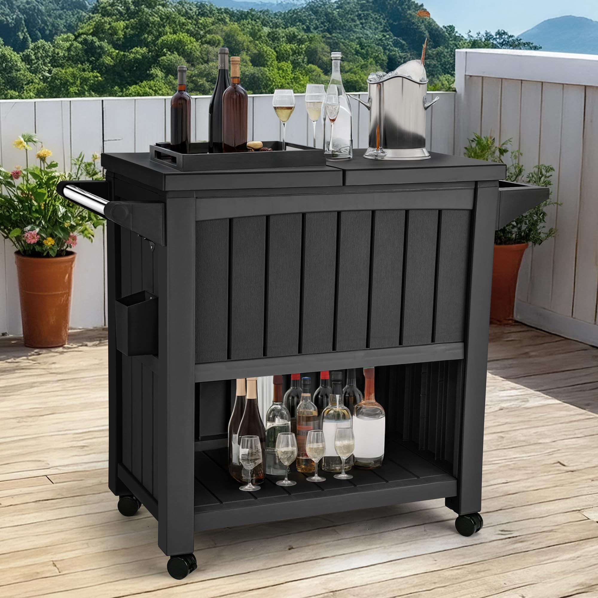 Photo 1 of *USED*
DWVO Cooler with Wheels, Rolling Ice Chest with Bottle Opener Drainage, 85 Quart Portable Patio Cooler on Wheels, Outdoor Beverage, Ice Chest Cart for Pool Deck Party BBQ Cookouts (Black)