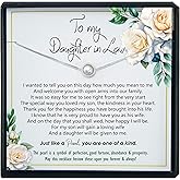 Be Wished Daughter in Law Gifts from Mother in Law, Wedding Day to Bride, Birthday or Holiday Handmade Necklace with Meaningful Message, Ready to Give Jewelry