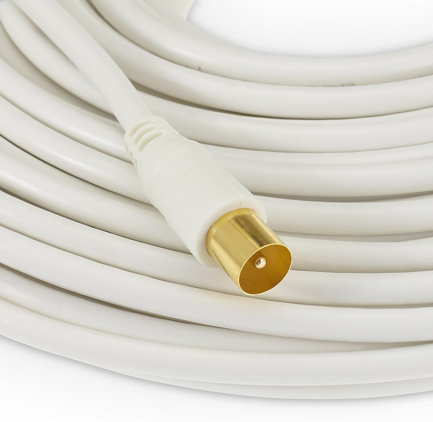 SSL Satellites 1 Meter 3C-2V White Cable TV Aerial Lead Coaxial Cable Coax RF 75 OHM 3C-2V, 1M 3C-2V - Image 5