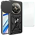 Generic Compatible with Realme 12 Pro 5G Case，Compatible with Realme 12 Pro Plus 5G Phone Case Cover [Screen Protector][Hard PC + Soft Silicone][Support Protective Ringt] shA-bla