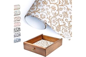Elodie Essentials 6 Scented Drawer Liners Non-Adhesive Paper Sheets for Home Closet Shelves, Cabinet and Dresser Drawers - Royal Damask Print - 14 x 19½ Inch (Pacific Sandalwood)