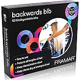 FRAMAR Backwards Bib Disposable Capes Salon, Protects Clients, Salon Chair & Salon Cape from Hair Dye, Disposable salon capes