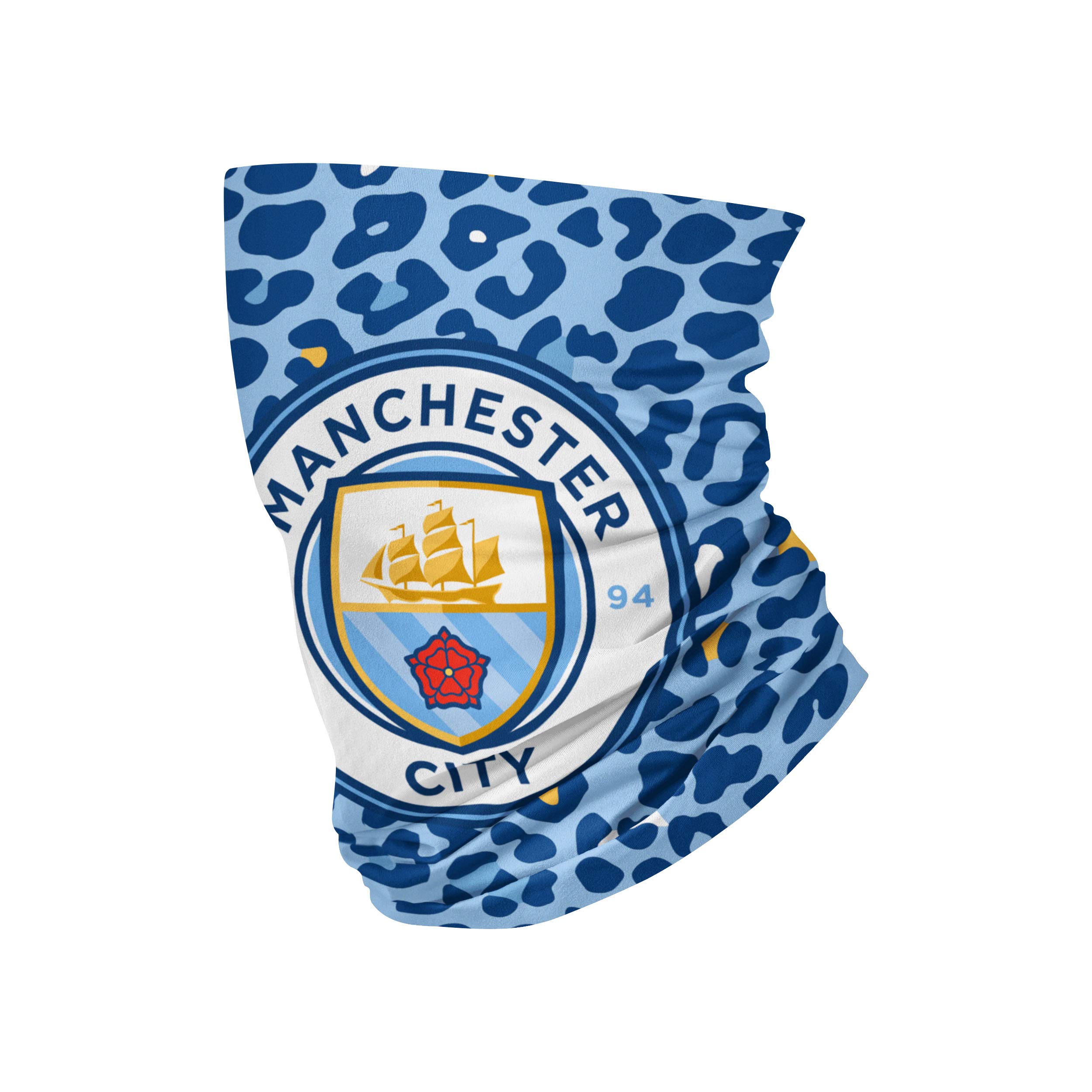 FOCO EPL MANCHESTER CITY FC FOOTBALL PREMIER LEAGUE CHAMPIONSHIP ANIMAL PRINT NECK SCARF