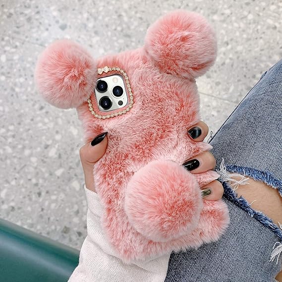 LUVI for iPhone 12 Pro Max Plush Furry Case
