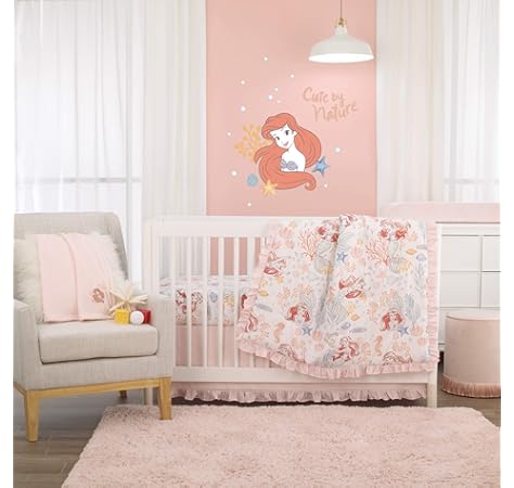 little mermaid crib sheets