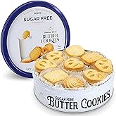 Sugar Free Butter Cookies 36 Count Traditional Danish Cookies , Premium Assorted Shortbread cookies for Diabetics ( 1 Pk , 11 Ounce )