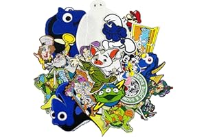 HIESPU STORE 18pcs Mixed Cartoon Movie Film Halloween Costume Cosplay Embroidered Iron On Patches