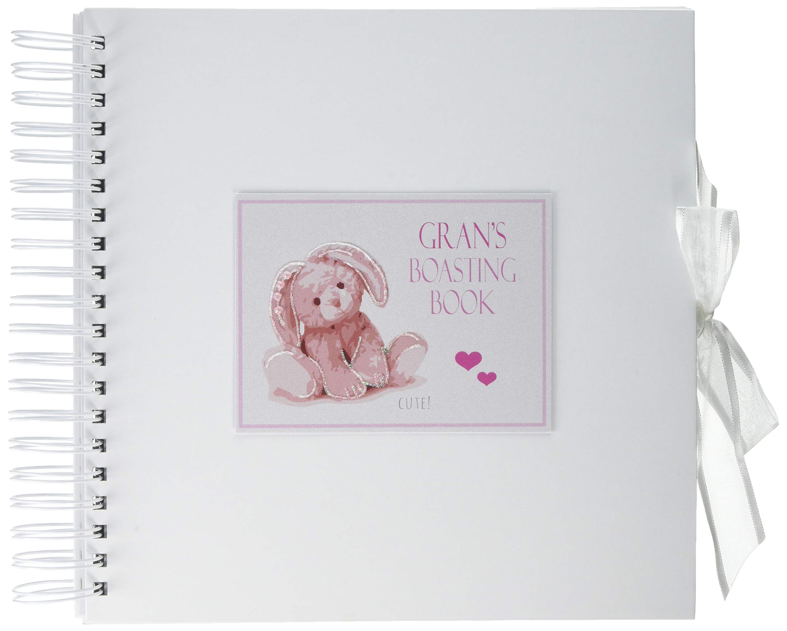 White Cotton Cards Pink ‘Gran's Boasting Book’ Memory Book (NRP5C), of