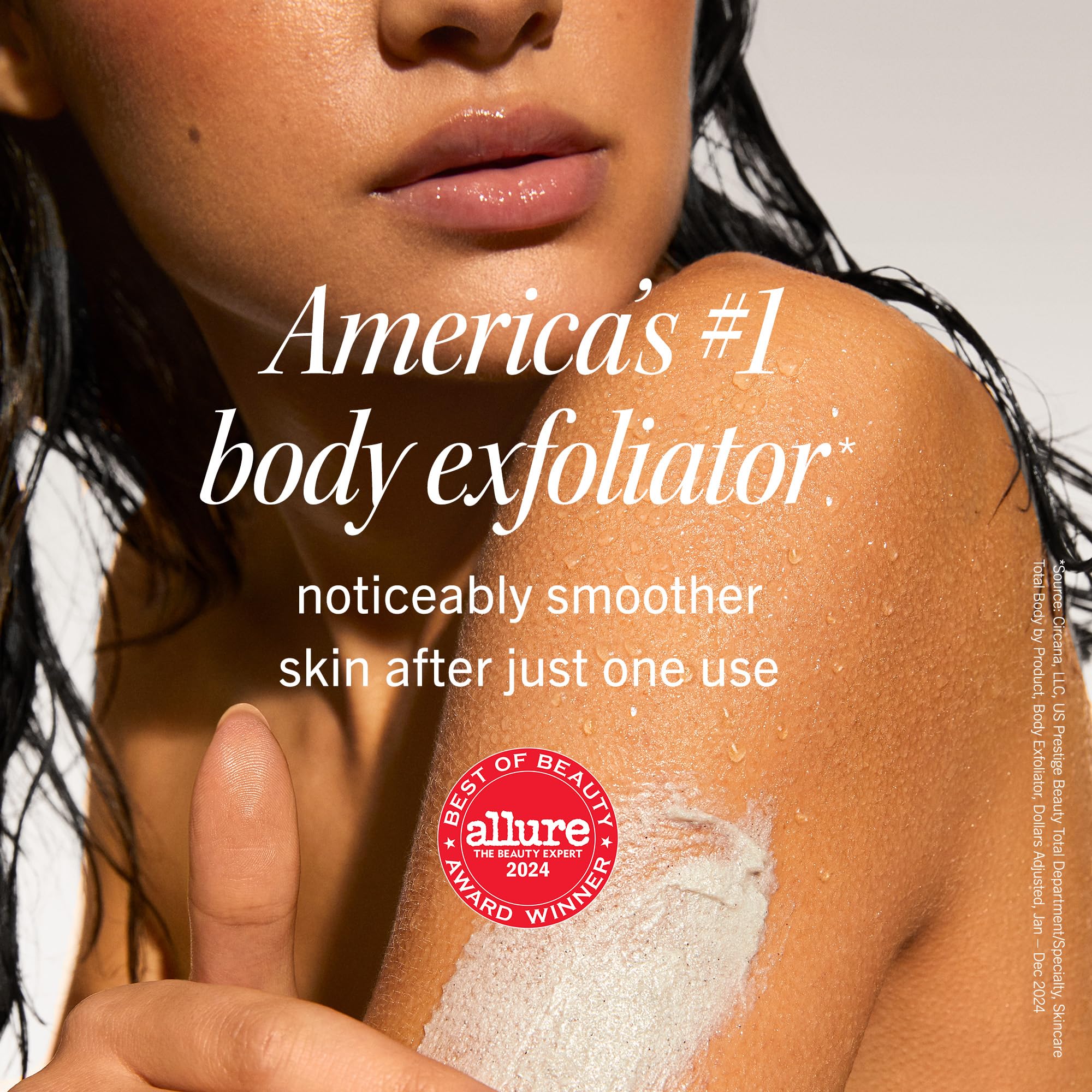 First Aid Beauty - KP Bump Eraser Body Scrub with 10% AHA, Keratosis Pilaris Exfoliator with Glycolic and Lactic acids, Helps Reduce Chicken Skin Bumps, Safe for Sensitive Skin, Strawberry Scent, 8 oz