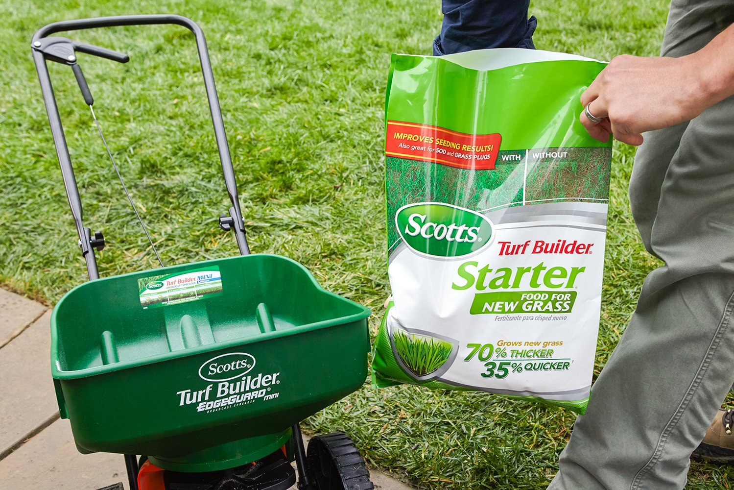 Scotts 21701 Turf Builder Starter New Grass Lawn Food, 1 M ...