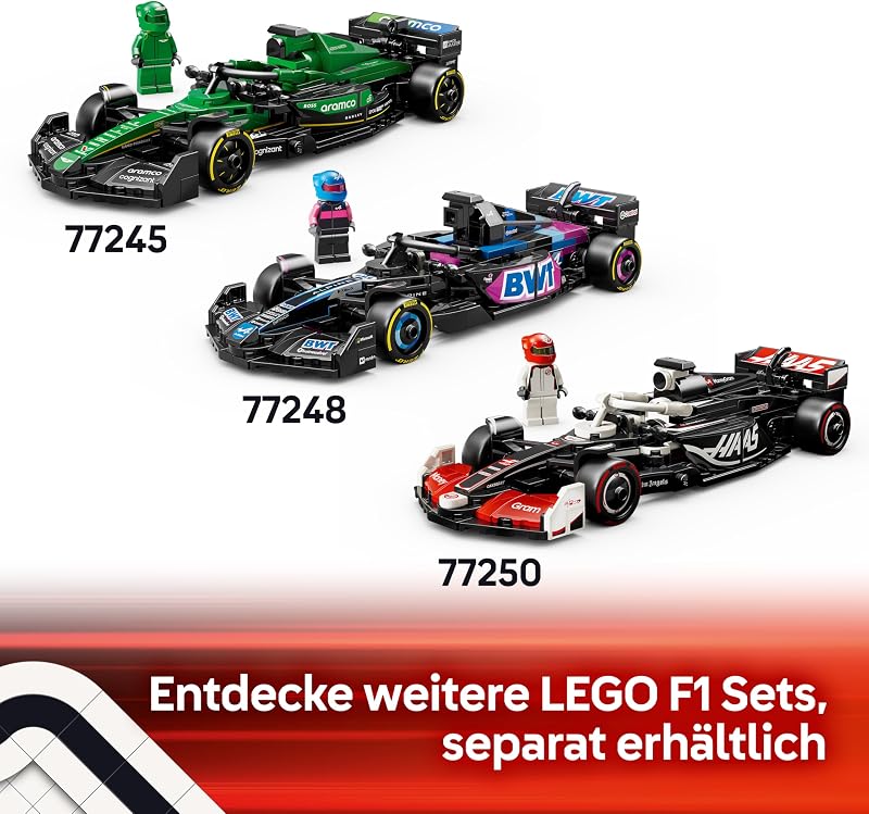 Speed Champions Ferrari SF-24 F1 Rennauto - Modellauto Set mit Fahrer - Modellbau für Kinder - Spielzeug mit 1 Minifigur - Sammelbares Formel 1 Geschenk für Jungen und Mädchen - 77242