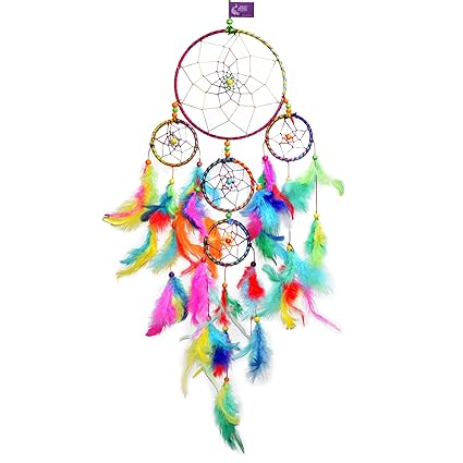 Asian Hobby Crafts Dream Catcher Wall Hanging, Multi Color (55x15cm)