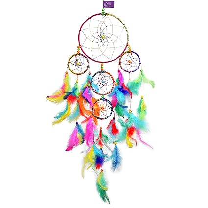 Asian Hobby Crafts Dream Catcher Wall Hanging, Multi Color (55x15cm)