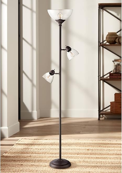 3 light torchiere floor lamp