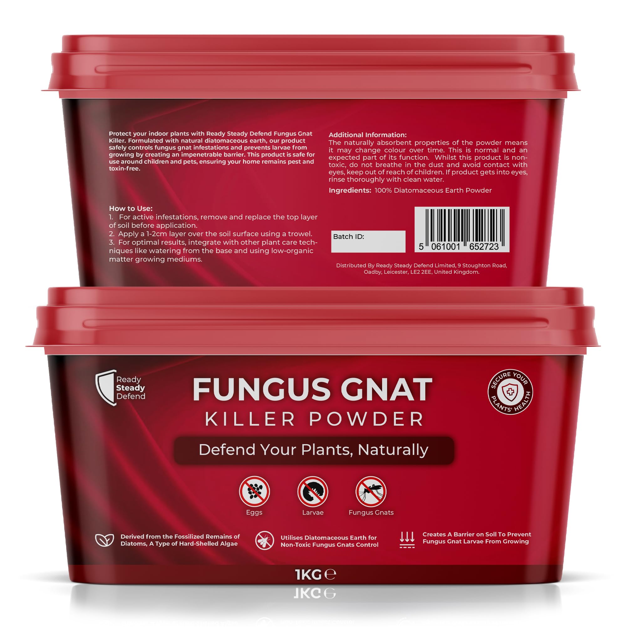 Fungus Gnat Killer Powder 1kg Diatomaceous Earth Formula for Effective Fungus Gnat Control - Fast-Acting Gnats Killer for Indoor Plants - Superior Diatomaceous Earth Pest Control for House Plant Bugs