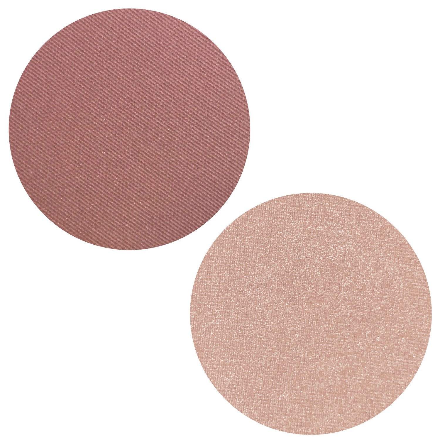 Powder Blush Highlighter Duo Palette - 2 Set Pink Matte Pearl Blusher with Highlighting Kit for Face, Magnetic Refill Pans 37mm, Professional Quality Makeup, Paraben Gluten Cruelty Free Cosmetics USA