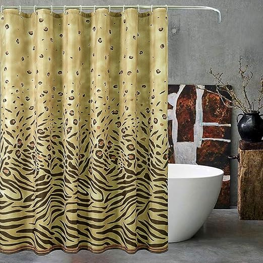 Amazon Com Yj Yanjun Leopard Shower Curtain Grommet Top