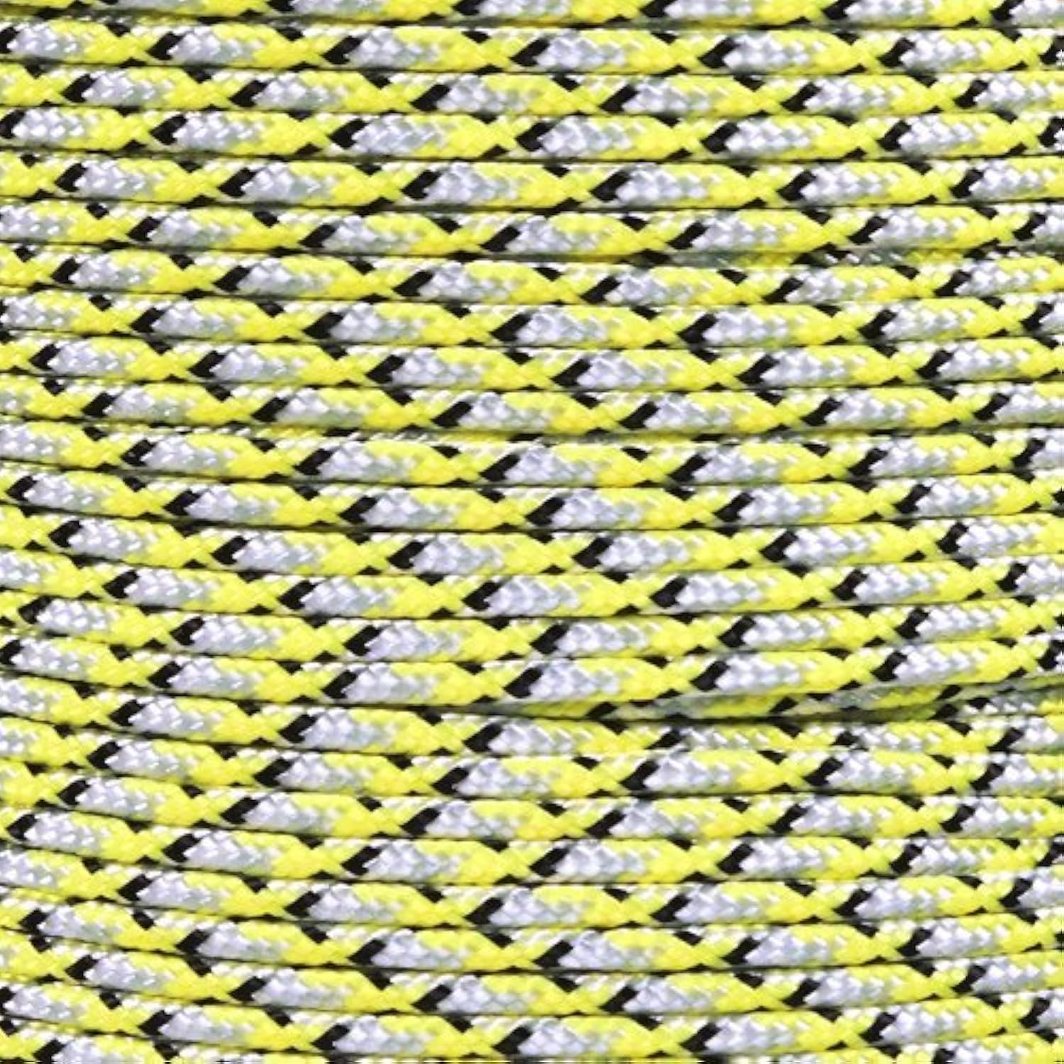 PARACORD PLANET 10, 25, 50, and 100 Foot Hanks of 425 Paracord (3mm) - Made of 100% Nylon for Tactical, Crafting, Survival, General Use, and Much More (Infect, 100 Feet)