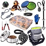 Puppy Starter Kit,Dog Supplies Assortments,Set Includes:Dog Toys/Dog Bed Blankets/Puppy Training Supplies/Dog Grooming Tool/D