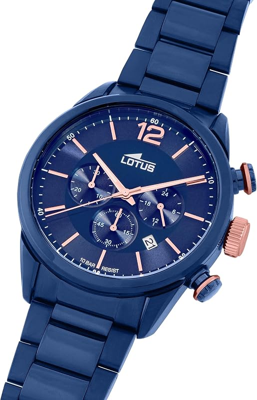 Montre Homme Analogique en Acier Inoxydable 316l Bleu