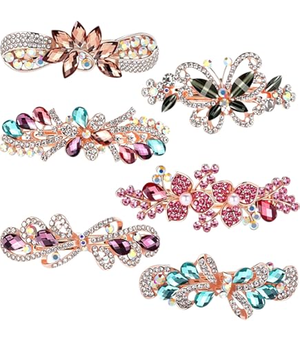 Amazon.com : HAND Stylish Crystal Apple Hair Clips Barrettes 