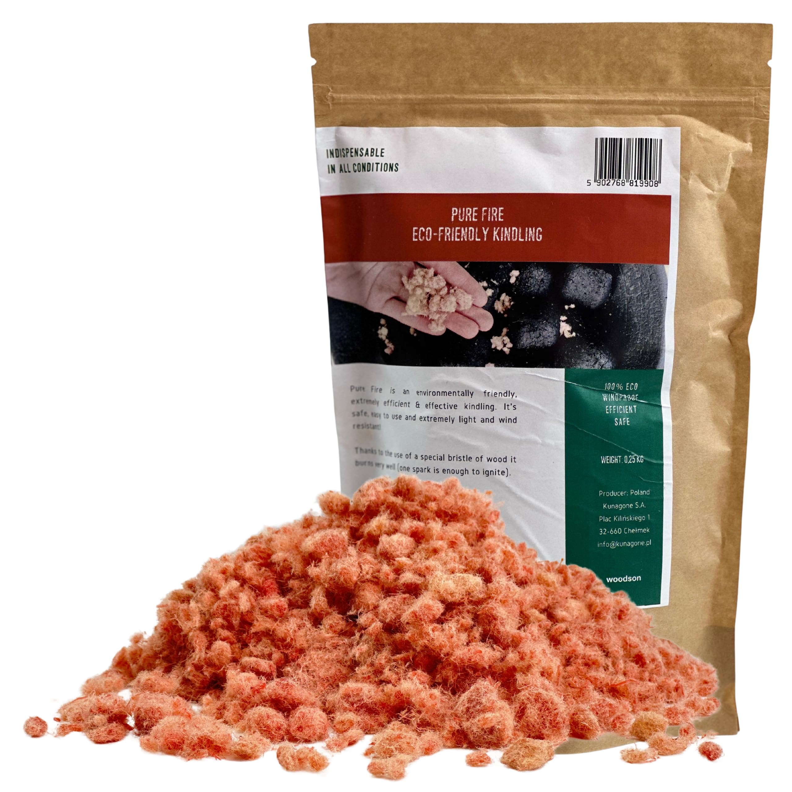 100% Natural, Odourless Firelighters, Wood Wool BBQ Fire Pit Kindling Efficient Fire Lighter Fire Starter XL Pack