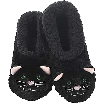 black cat slippers for adults