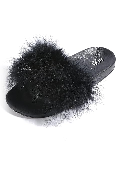 girls fuzzy slides