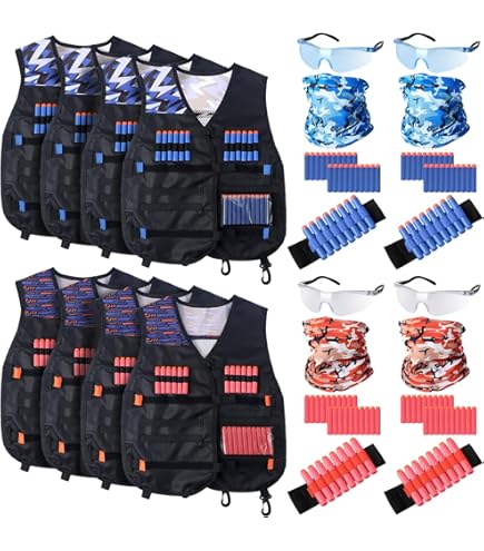 Amazon.com: Sosation 8 Sets Kids Tactical Vest Compatible with