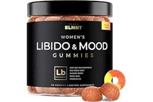 TERRA ELMNT 4,050mg Libido Booster for Women KSM-66 Ashwagandha Gummies w. 30x Strength Red Maca Root - Strongest Female Libido Mood Booster + Hormone Balance for Women Cortisol Reducer & Stress Relief Gummy