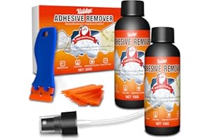 Adhesive Remover, 7oz Professional Sticker Remover Spray with Scraper & Razor Blades - Super Glue Remover Safe on Multiple Su