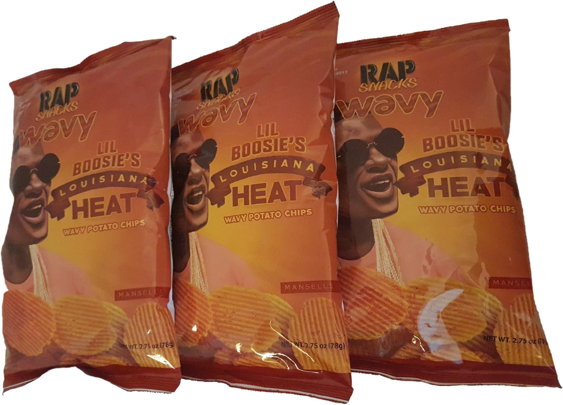 OxBox Rap Snacks Lil Boosie, 3 Bags (Lousiana Heat)