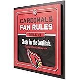 YouTheFan Officially-licensed NFL Fan Rules Wall Art, multiple layers, humorous team artwork sports fan motto, showcases funny rules, indoor decor