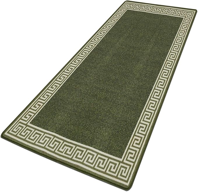 Extra Long Runners Rugs for Hallways 66 x 220cm (2ft x 7ft 4") Green
