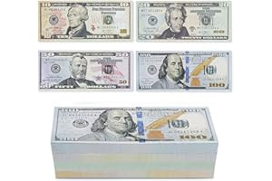 YHRBTPO 400 PCS Prop Money Realistic Play Money – Fake Money for Movies, Teaching & Kids Games – Movie Money Prop, Educational Play Money for Classroom, Party Favors, Photography & Cosplay Props