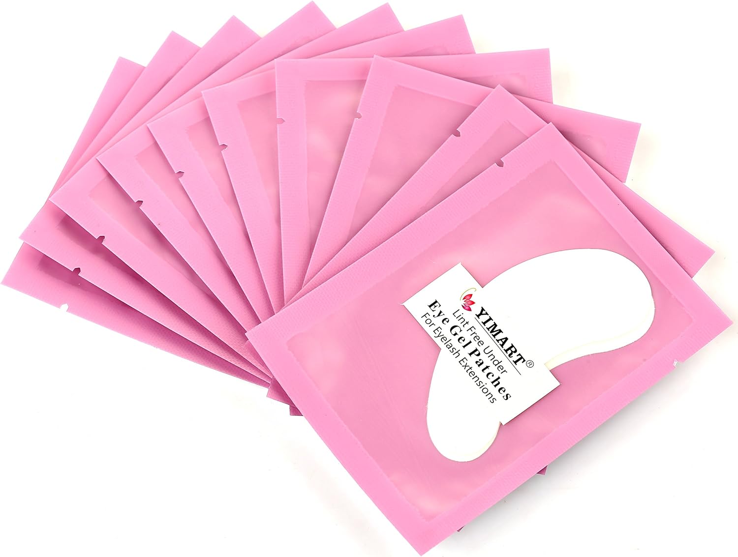 Yimart 50 Pairs Professional Lint Free Under Eye Gel Pad Patches for Eyelash Extensions