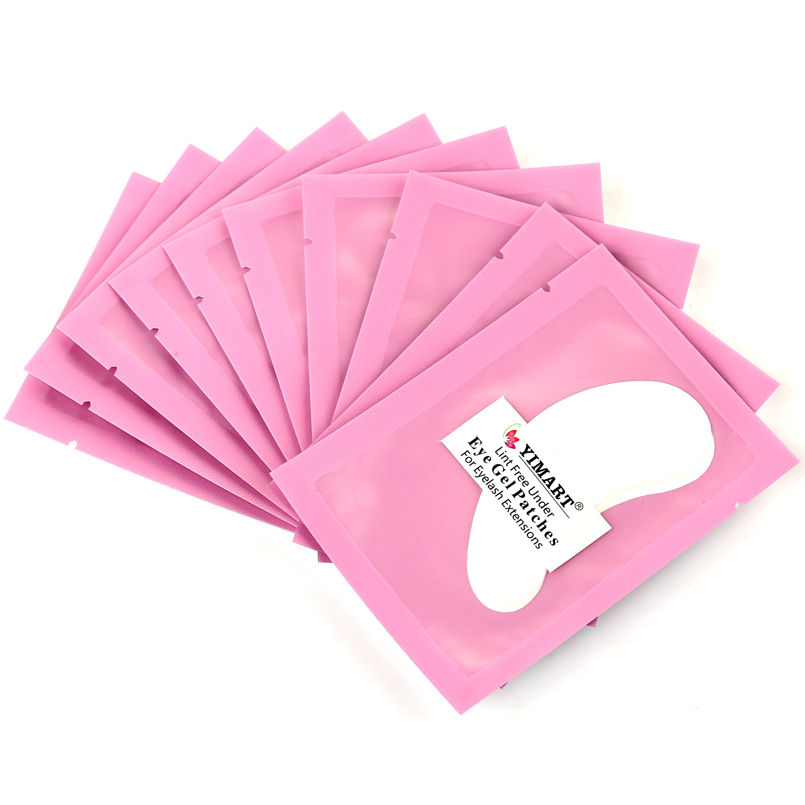 Yimart 50 Pairs Professional Lint Free Under Eye Gel Pad Patches for Eyelash Extensions